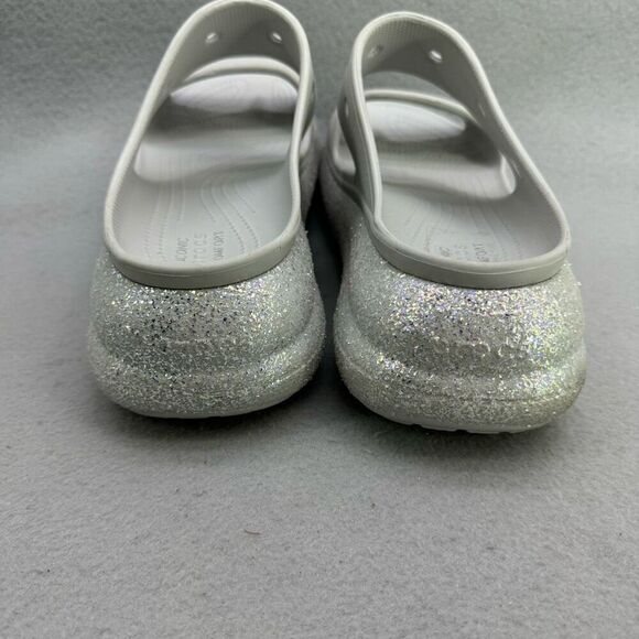 Crocs Crush Glitter Platform Sandal Atmosphere Gray Size Men's 11/ Womens 12.5 - Picture 7 of 8